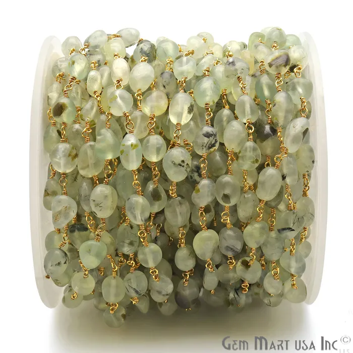 Fluorite Tumble Beads 10x6mm Gold Plated Wire Wrapped Rosary Chain GemmartUSA PreStyled Sets Fluorite Tumble Beads 10x6mm Gold Plated Wire Wrapped Rosary Chain GemmartUSA PreStyled Sets