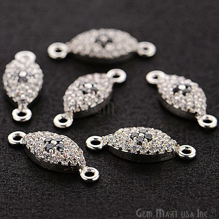 GemmartUSA Bracelets Cubic Zircon Pave Marquise Silver Charm For Bracelet Pendants GemmartUSA Bracelets Cubic Zircon Pave Marquise Silver Charm For Bracelet Pendants