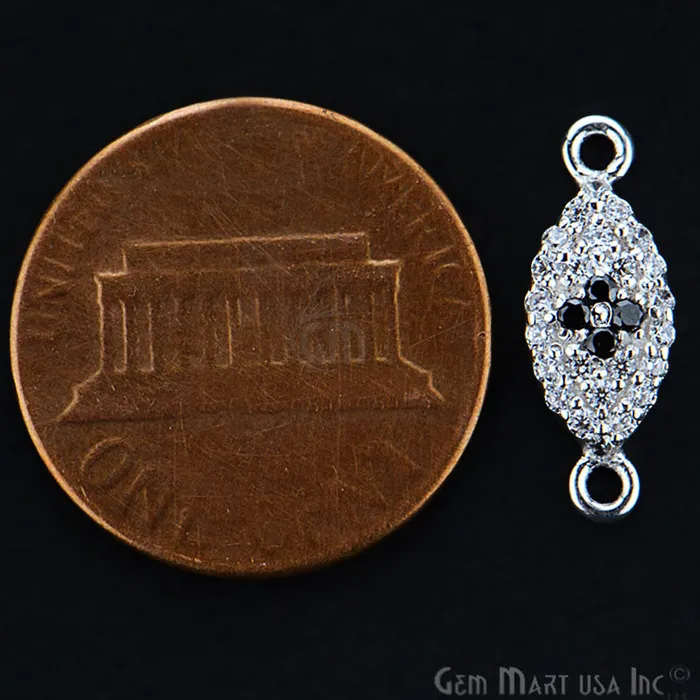 GemmartUSA Bracelets Cubic Zircon Pave Marquise Silver Charm For Bracelet Pendants GemmartUSA Bracelets Cubic Zircon Pave Marquise Silver Charm For Bracelet Pendants
