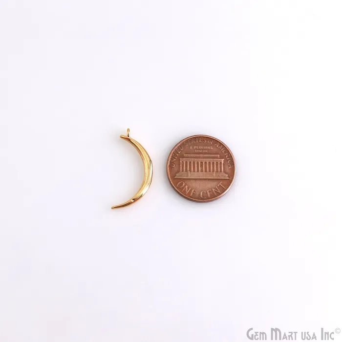 GemMartUSA Charm Necklaces Moon Shape Charm Gold Finding Jewelry Supplies