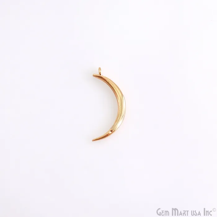 GemMartUSA Charm Necklaces Moon Shape Charm Gold Finding Jewelry Supplies