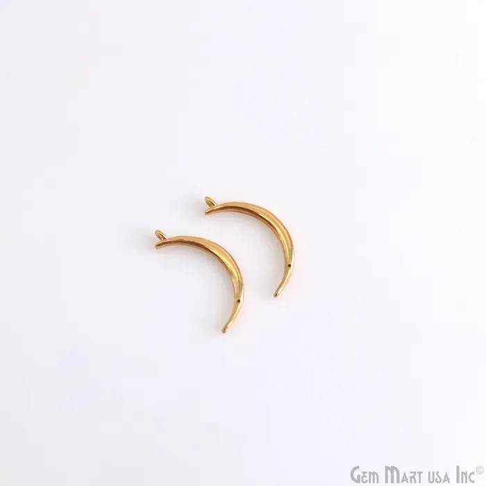 GemMartUSA Charm Necklaces Moon Shape Charm Gold Finding Jewelry Supplies