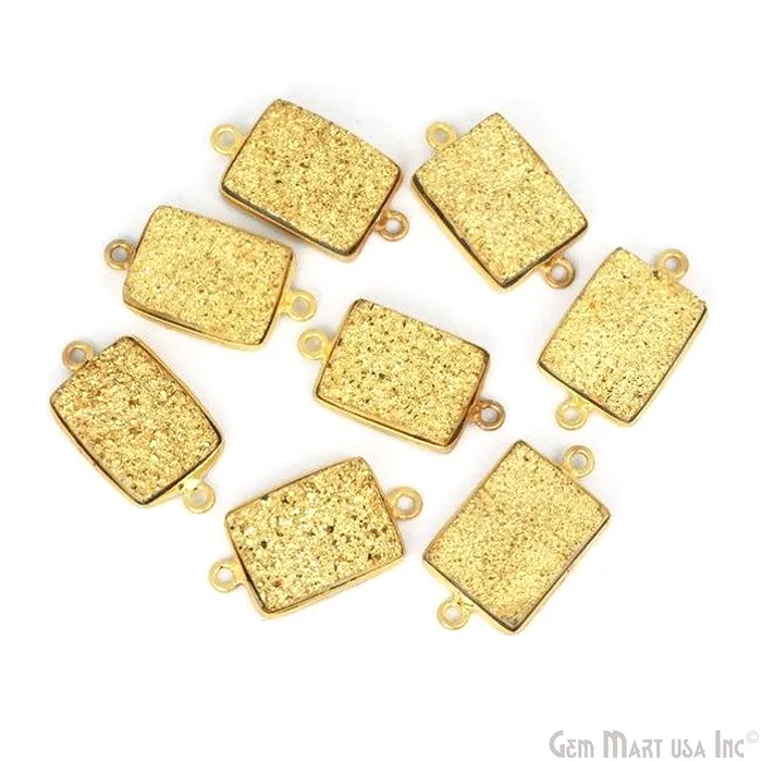 GemMartUSA Earrings Titanium Druzy 12x16mm Bugget Gold Bail Bezel Gemstone Connector Pick Your Color GemMartUSA Earrings Titanium Druzy 12x16mm Bugget Gold Bail Bezel Gemstone Connector Pick Your Color