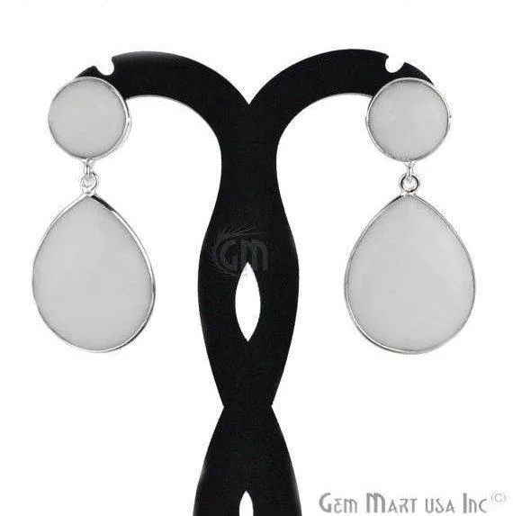 GemMartUSA Rings Pear and Round Shape 21x46mm Silver Plated Gemstone Dangle Studs Pick your Gemstone 900131 GemMartUSA Rings Pear and Round Shape 21x46mm Silver Plated Gemstone Dangle Studs Pick your Gemstone 900131