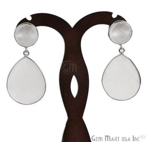 GemMartUSA Rings Pear and Round Shape 21x46mm Silver Plated Gemstone Dangle Studs Pick your Gemstone 900131 GemMartUSA Rings Pear and Round Shape 21x46mm Silver Plated Gemstone Dangle Studs Pick your Gemstone 900131