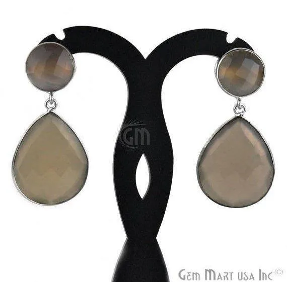 GemMartUSA Rings Pear and Round Shape 21x46mm Silver Plated Gemstone Dangle Studs Pick your Gemstone 900131 GemMartUSA Rings Pear and Round Shape 21x46mm Silver Plated Gemstone Dangle Studs Pick your Gemstone 900131