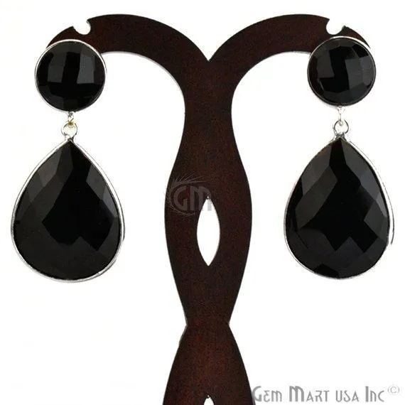 GemMartUSA Rings Pear and Round Shape 21x46mm Silver Plated Gemstone Dangle Studs Pick your Gemstone 900131 GemMartUSA Rings Pear and Round Shape 21x46mm Silver Plated Gemstone Dangle Studs Pick your Gemstone 900131