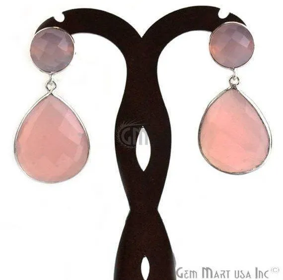 GemMartUSA Rings Pear and Round Shape 21x46mm Silver Plated Gemstone Dangle Studs Pick your Gemstone 900131 GemMartUSA Rings Pear and Round Shape 21x46mm Silver Plated Gemstone Dangle Studs Pick your Gemstone 900131