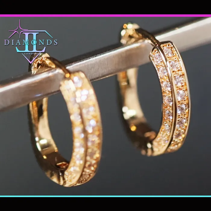 Gold Diamond Earrings Womens Diamond Hoop Earrings Small gold diamond hoop earrings Lab Diamonds London Earrings Gold Diamond Earrings Womens Diamond Hoop Earrings Small gold diamond hoop earrings Lab Diamonds London Earrings