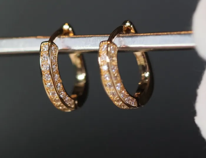 Gold Diamond Earrings Womens Diamond Hoop Earrings Small gold diamond hoop earrings Lab Diamonds London Earrings