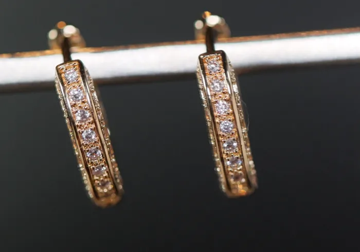 Gold Diamond Earrings Womens Diamond Hoop Earrings Small gold diamond hoop earrings Lab Diamonds London Earrings