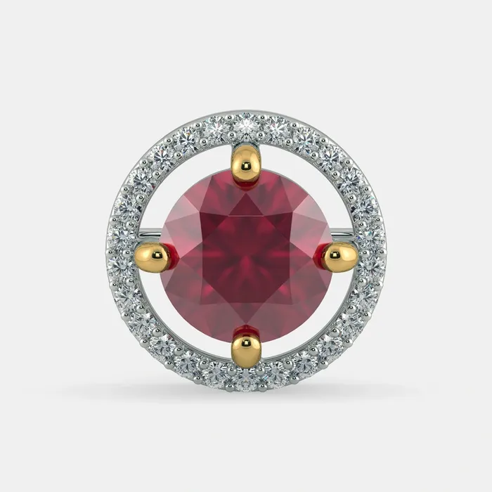 Grace Earrings RUBY STUD EARRINGS 925 SILVER
