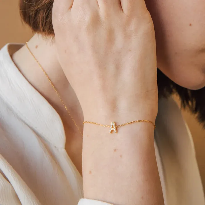 Grace PK Bracelets Pave Initial Bracelet Grace PK Bracelets Pave Initial Bracelet