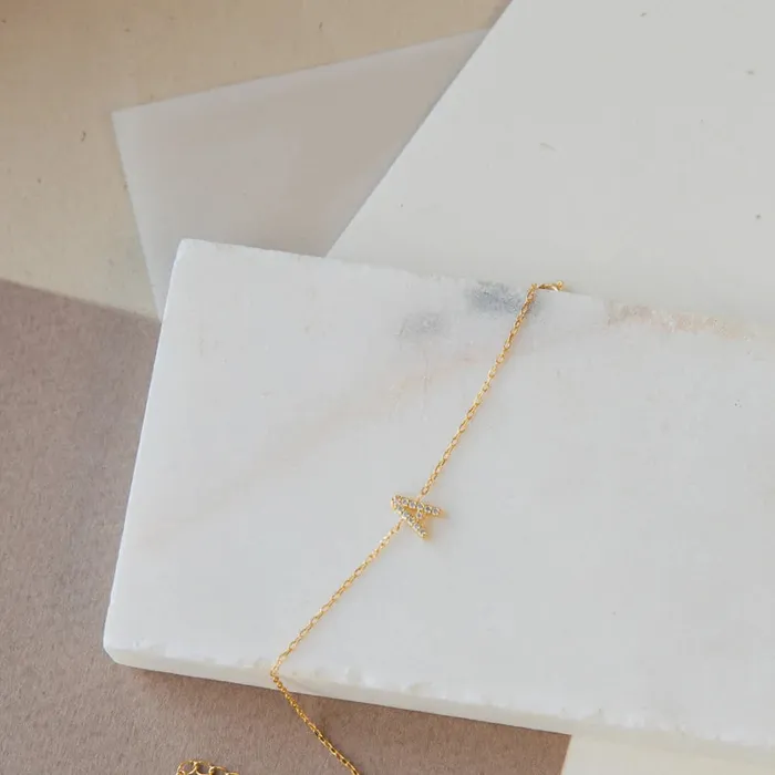 Grace PK Bracelets Pave Initial Bracelet Grace PK Bracelets Pave Initial Bracelet