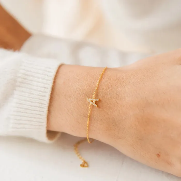 Grace PK Bracelets Pave Initial Bracelet Grace PK Bracelets Pave Initial Bracelet