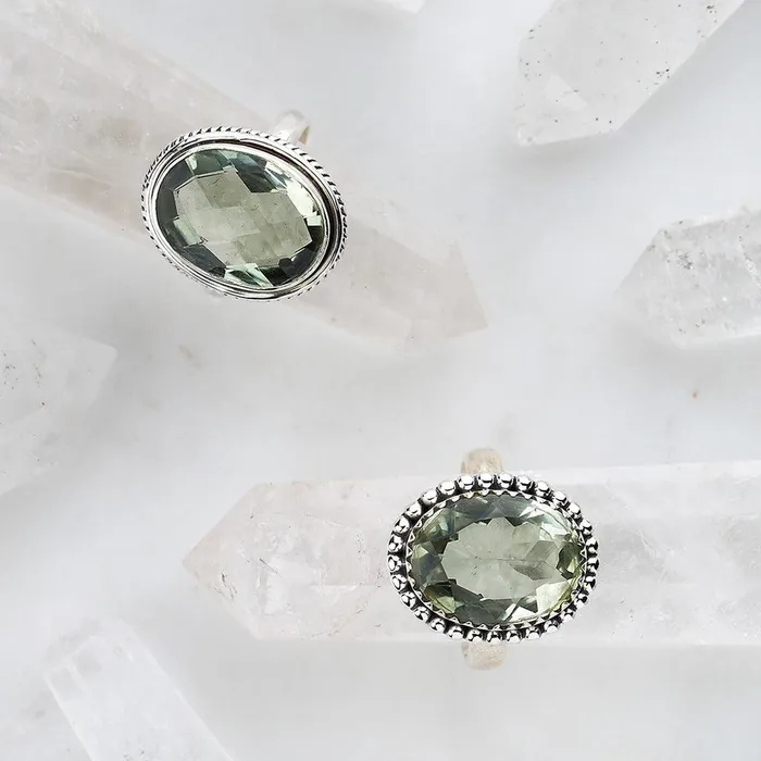 Green Amethyst Solid 925 Sterling Silver Bold Ring Jewelry YoTreasure Rings Green Amethyst Solid 925 Sterling Silver Bold Ring Jewelry YoTreasure Rings
