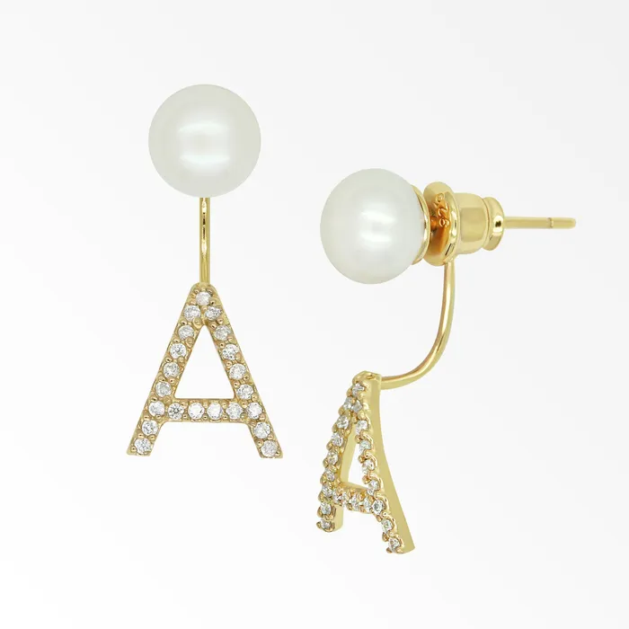 Initial Earring Gold acemijewelry Earrings