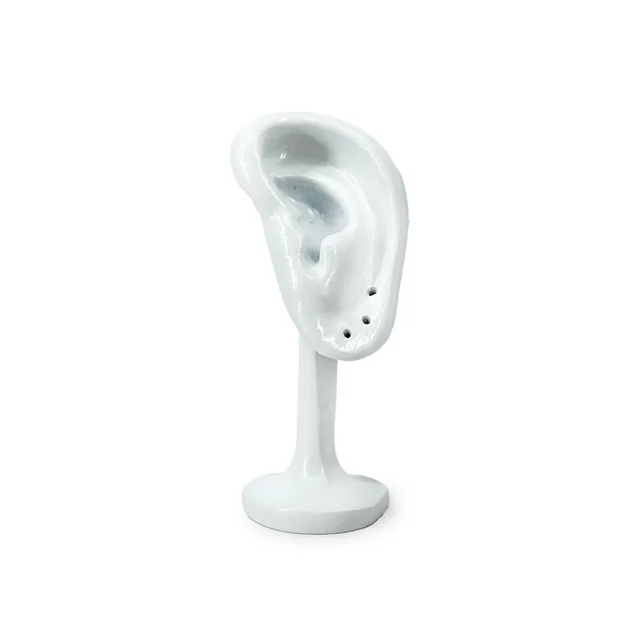 JPIDisplay 4 White Ceramic Ear Shaped Earring Display Stand Earrings JPIDisplay 4 White Ceramic Ear Shaped Earring Display Stand Earrings