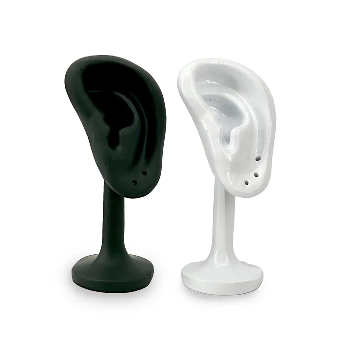 JPIDisplay 4 White Ceramic Ear Shaped Earring Display Stand Earrings JPIDisplay 4 White Ceramic Ear Shaped Earring Display Stand Earrings