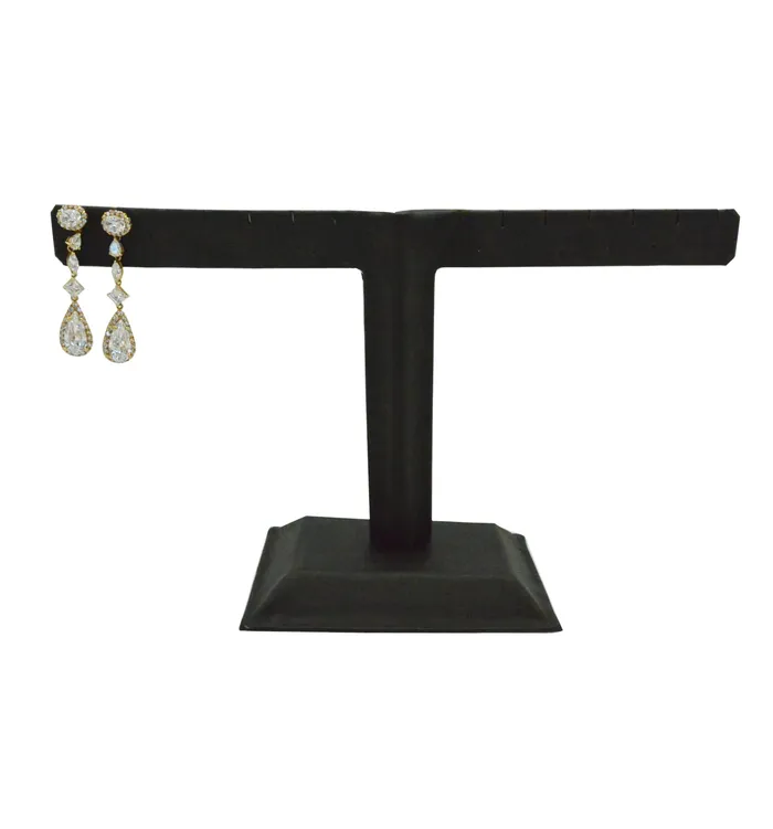 JPIDisplay Black Leatherette Earring TBar for Jewelry Display 6 Earrings Earrings JPIDisplay Black Leatherette Earring TBar for Jewelry Display 6 Earrings Earrings