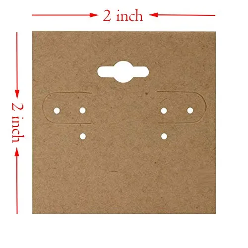 JPIDisplay Earrings 2 x 2 Kraft Paper Hanging Earring Cards JPIDisplay Earrings 2 x 2 Kraft Paper Hanging Earring Cards