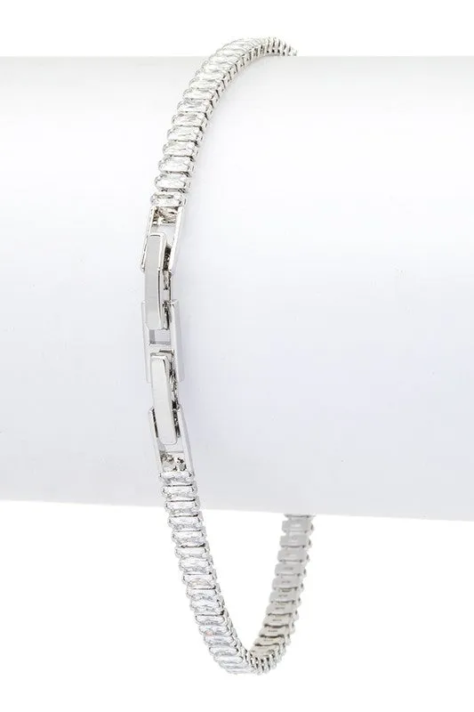LA Jewelry Plaza Bracelets Dainty Baguette CZ Tennis Bracelet