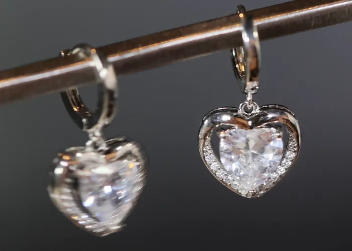 Lab Diamonds London Earrings Diamond Earrings Heart Earrings Diamond Heart Earrings Womens Earrings Heart earrings with Diamonds Hoop Earrings Hoop Earring