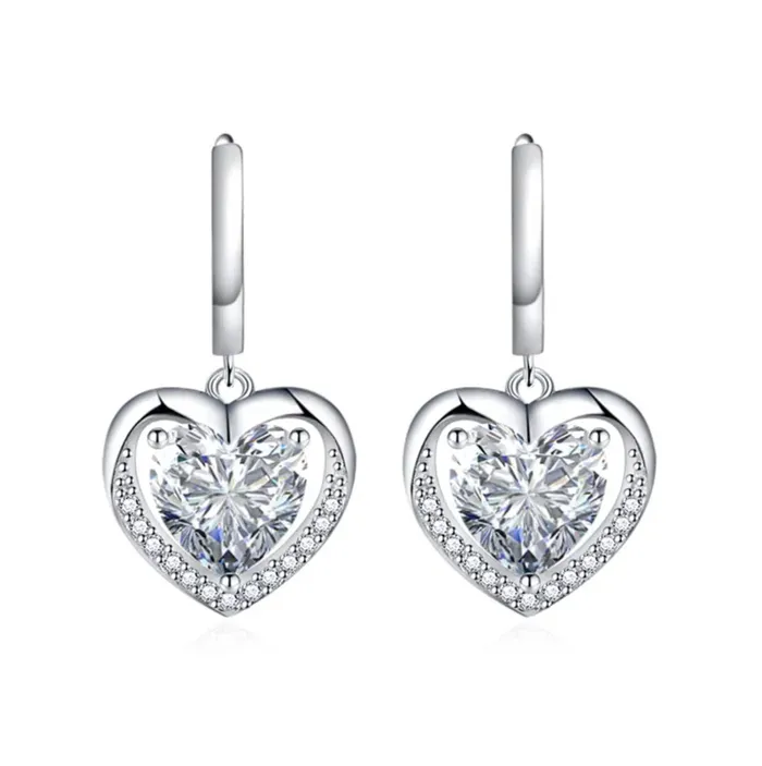 Lab Diamonds London Earrings Diamond Earrings Heart Earrings Diamond Heart Earrings Womens Earrings Heart earrings with Diamonds Hoop Earrings Hoop Earring