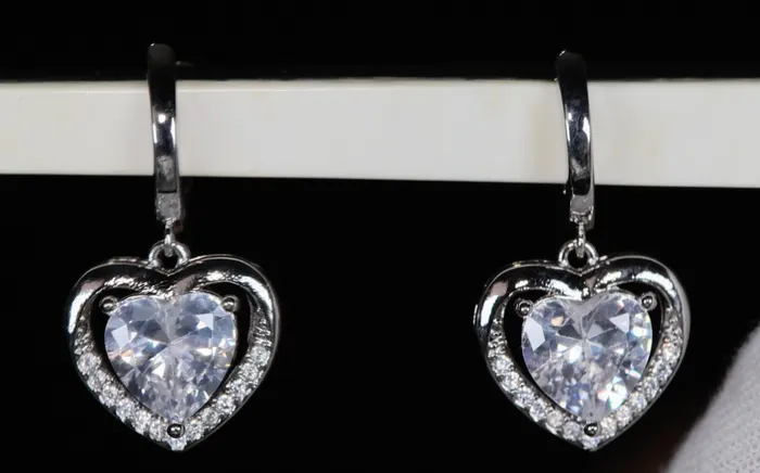 Lab Diamonds London Earrings Diamond Earrings Heart Earrings Diamond Heart Earrings Womens Earrings Heart earrings with Diamonds Hoop Earrings Hoop Earring