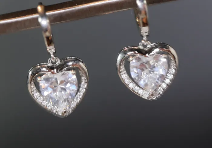 Lab Diamonds London Earrings Diamond Earrings Heart Earrings Diamond Heart Earrings Womens Earrings Heart earrings with Diamonds Hoop Earrings Hoop Earring