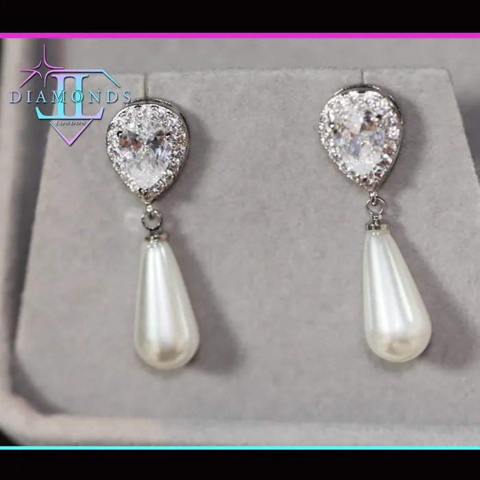 Lab Diamonds London Earrings Pearl Earrings Silver Pearl Earrings Womens Pearl Earrings Pearl earrings for Women Lab Diamonds London Earrings Pearl Earrings Silver Pearl Earrings Womens Pearl Earrings Pearl earrings for Women