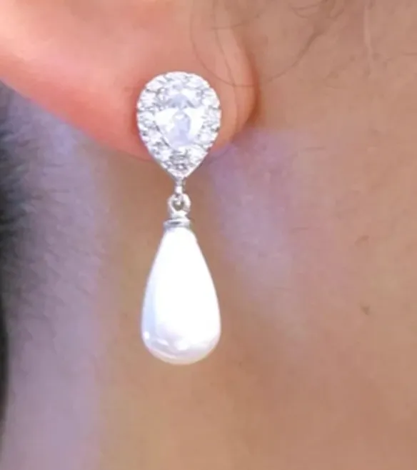 Lab Diamonds London Earrings Pearl Earrings Silver Pearl Earrings Womens Pearl Earrings Pearl earrings for Women