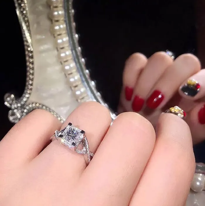 Lab Diamonds London Rings Engagement Ring Princess Cut Diamond Ring Diamond Engagement Rings Womens Wedding Ring Womens Engagement Ring Infinity Ring