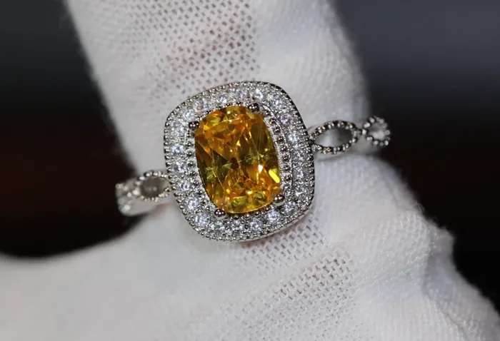 Lab Diamonds London Rings Yellow Diamond Ring Yellow Diamond Engagement Rings Canary Yellow Diamond Ring Infinity Ring Womens Engagement Ring Halo Ring