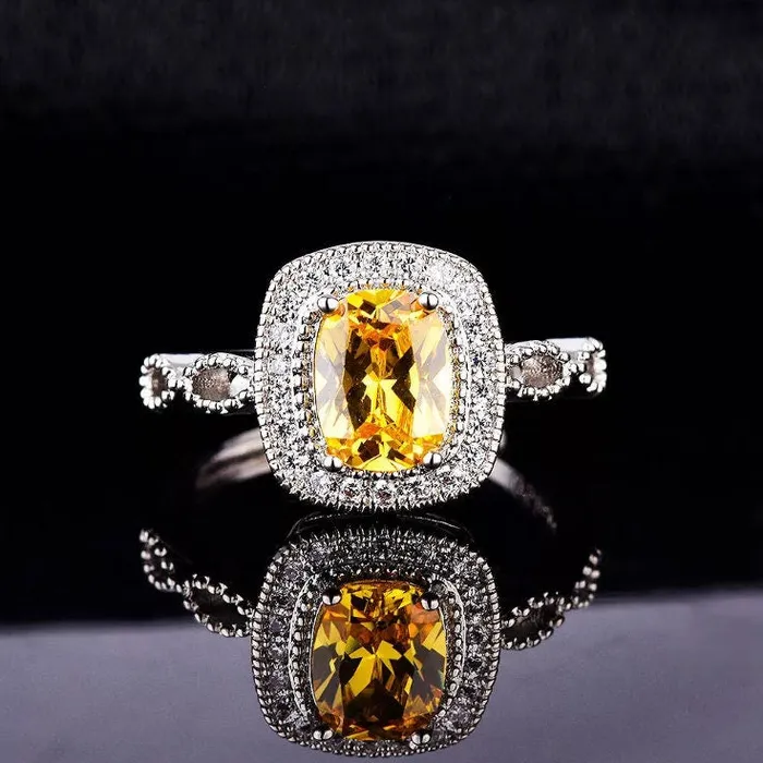 Lab Diamonds London Rings Yellow Diamond Ring Yellow Diamond Engagement Rings Canary Yellow Diamond Ring Infinity Ring Womens Engagement Ring Halo Ring
