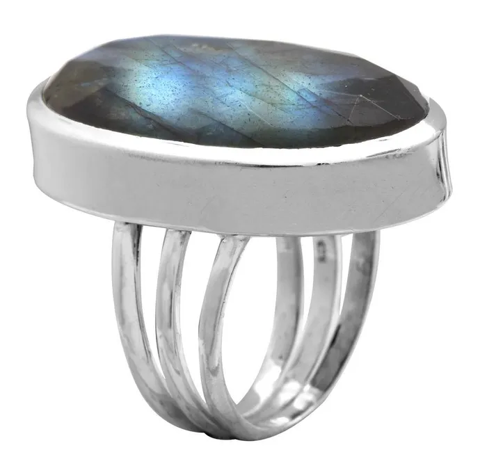 Labradorite 925 Sterling Silver Rings Silver Jewelry YoTreasure Rings