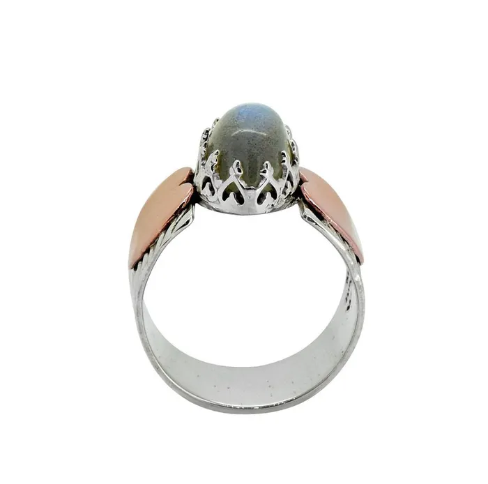 Labradorite Solid 925 Sterling Silver Brass Ring Jewelry YoTreasure Rings