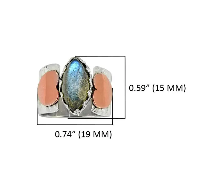 Labradorite Solid 925 Sterling Silver Brass Ring Jewelry YoTreasure Rings