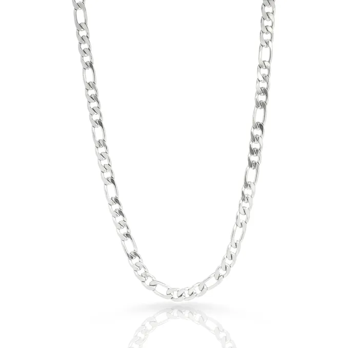 Mai Dsire Necklaces BROOKLYN SILVER FIGARO CHAIN NECKLACE