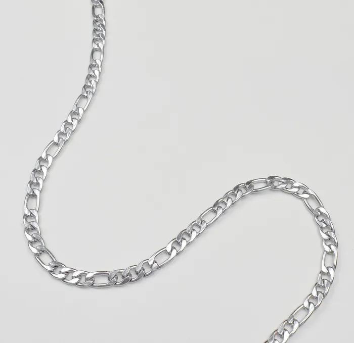 Mai Dsire Necklaces BROOKLYN SILVER FIGARO CHAIN NECKLACE