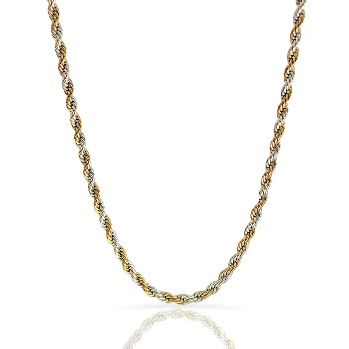 Mai Dsire RONNIE TWO TONED ROPE CHAIN NECKLACE Necklaces