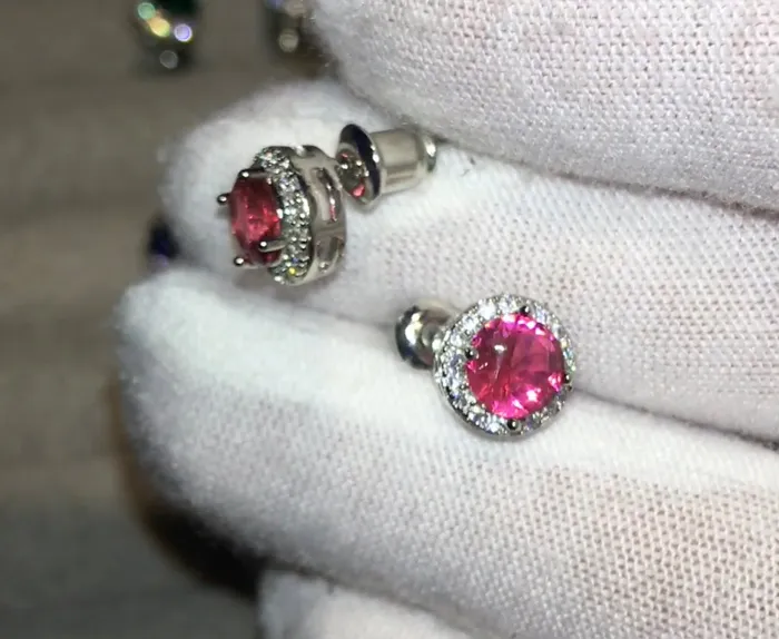 Minx London Earrings Womens Earrings Womens Ear Studs Yellow Diamond Ear Studs Pink Diamonds Ear Studs Blue Diamond Ear Studs Stud Earrings Ear Studs