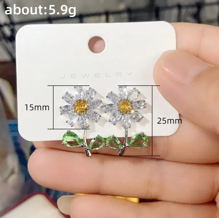 Minx London Earrings Womens Earrings Yellow Diamond Earrings Diamond Earrings Diamond Ear Studs Flower Earrings Womens Ear Studs Floral Ear Studs