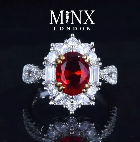 Minx London Ruby Ring Red Diamond Ring Womens Red Diamond Ring Ruby Engagement Ring Ruby Diamond Ring Ruby Wedding Ring Red Engagement Ring Rings