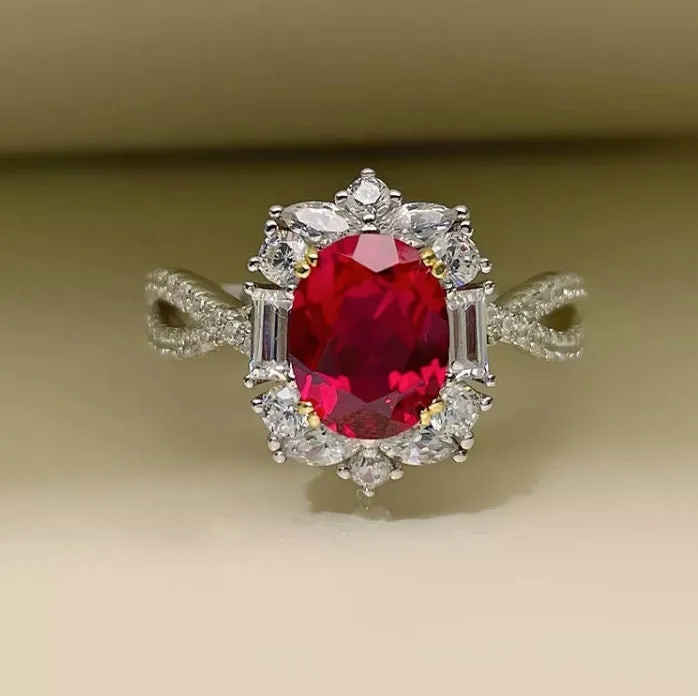 Minx London Ruby Ring Red Diamond Ring Womens Red Diamond Ring Ruby Engagement Ring Ruby Diamond Ring Ruby Wedding Ring Red Engagement Ring Rings