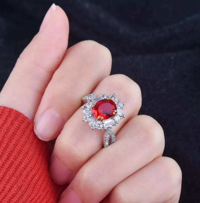 Minx London Ruby Ring Red Diamond Ring Womens Red Diamond Ring Ruby Engagement Ring Ruby Diamond Ring Ruby Wedding Ring Red Engagement Ring Rings