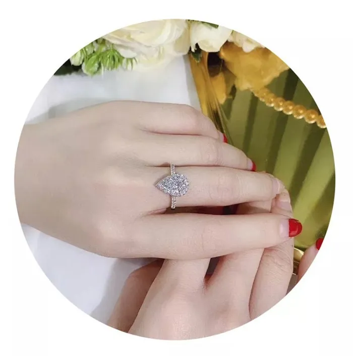 Minx London Teardrop Ring Pear Shape Ring Teardrop Engagement Ring Tear Drop Ring Engagement Ring Diamond Rings Wedding Rings Women Rings