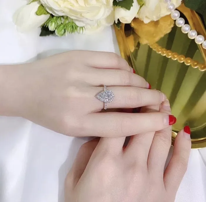 Minx London Teardrop Ring Pear Shape Ring Teardrop Engagement Ring Tear Drop Ring Engagement Ring Diamond Rings Wedding Rings Women Rings