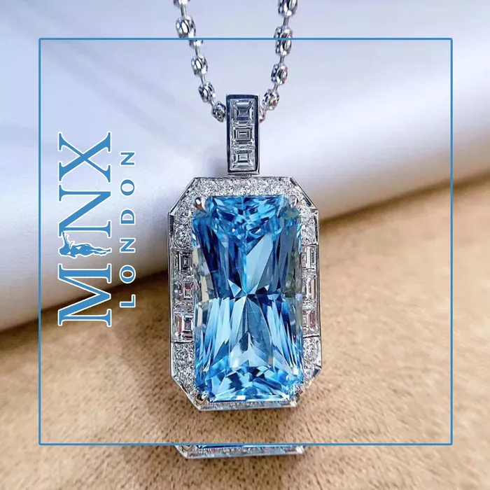Minx London Womens Necklace Blue Emerald Necklace Aquamarine Diamond Necklace Blue Diamond Pendant Emerald Diamond Pendant Emerald Pendant Necklaces Minx London Womens Necklace Blue Emerald Necklace Aquamarine Diamond Necklace Blue Diamond Pendant Emerald Diamond Pendant Emerald Pendant Necklaces