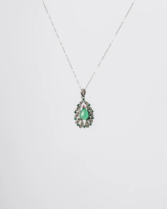 Monarch and Muse Necklaces Raindrop Emerald Necklace